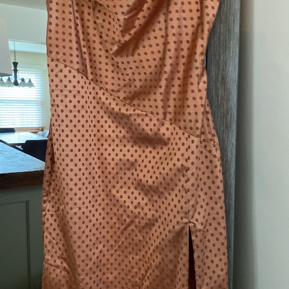 Majorelle, M, Isadora polka dot high slit midi dress, beautiful structure & fit! - Picture 3 of 11